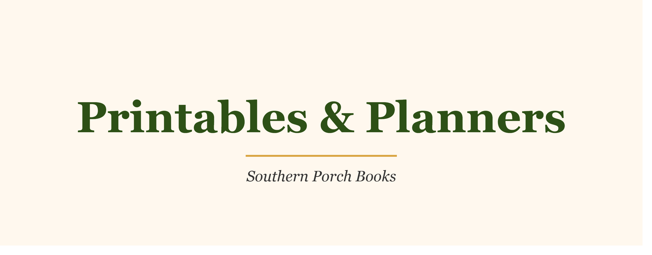 Printables & Planners